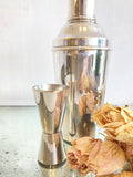 Vintage silver plated double ended jigger