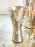 Vintage silver plated double ended jigger