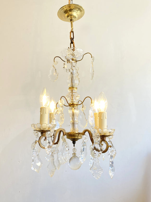 Pretty French 4 arm chandelier