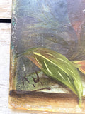 Vintage still life - oil on board