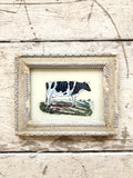 Indian glass painting of a cow