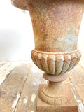 Vintage cast iron urns