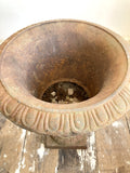 Vintage cast iron urns