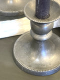 Pair of vintage pewter candlesticks