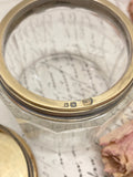 Silver topped dressing table jar - London 1924