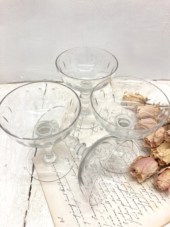 1940's French champagne coupes - 15 available