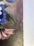 Vintage French anemone painting