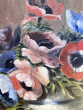 Vintage French anemone painting