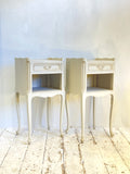 Pair of painted French bedside tables