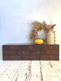 Victorian pine workshop drawers