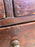 Victorian pine workshop drawers