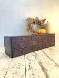 Victorian pine workshop drawers