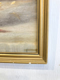 Vintage framed oil on board - 1944