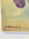 Pretty French anemones on canvas