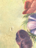 Pretty French anemones on canvas