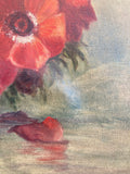 Pretty French anemones on canvas