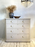 Large painted Victorian chest of drawers