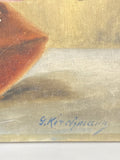 Early 1900's floral oil on canvas
