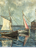 Antique French oil on canvas - Tour Solidor