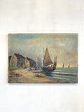 Antique French maritime painting