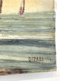Antique French maritime painting