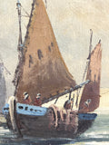 Antique French maritime painting
