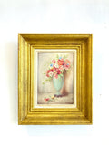 Antique framed French floral painting