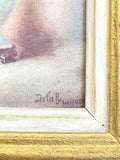 Antique framed French floral painting