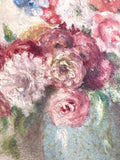 Antique framed French floral painting
