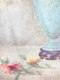 Antique framed French floral painting