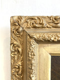 C19th framed floral oil painting