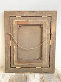 C19th framed floral oil painting