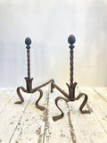 Antique fire dogs or andirons