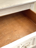 Painted vintage low chest of drawers