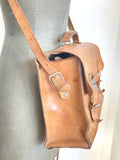 Old leather briefcase or bag