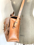 Old leather briefcase or bag