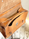 Old leather briefcase or bag