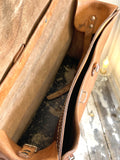 Old leather briefcase or bag