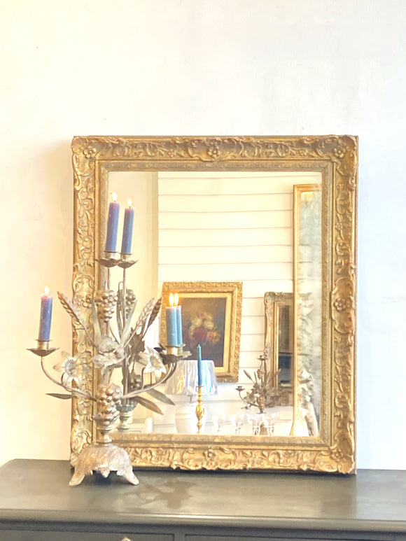 Antique gilt frame with new mirror