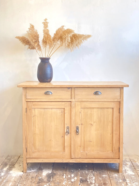 C19th pine cupboard or buffet