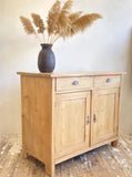 C19th pine cupboard or buffet