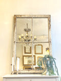 Large window frame mirror