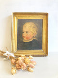 Antique portrait of a child in gilt frame, 1816