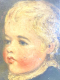 Antique portrait of a child in gilt frame, 1816