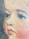 Antique portrait of a child in gilt frame, 1816