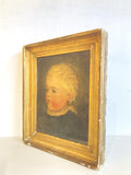 Antique portrait of a child in gilt frame, 1816