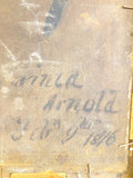 Antique portrait of a child in gilt frame, 1816
