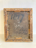 Antique portrait of a child in gilt frame, 1816