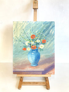 Floral oil on board