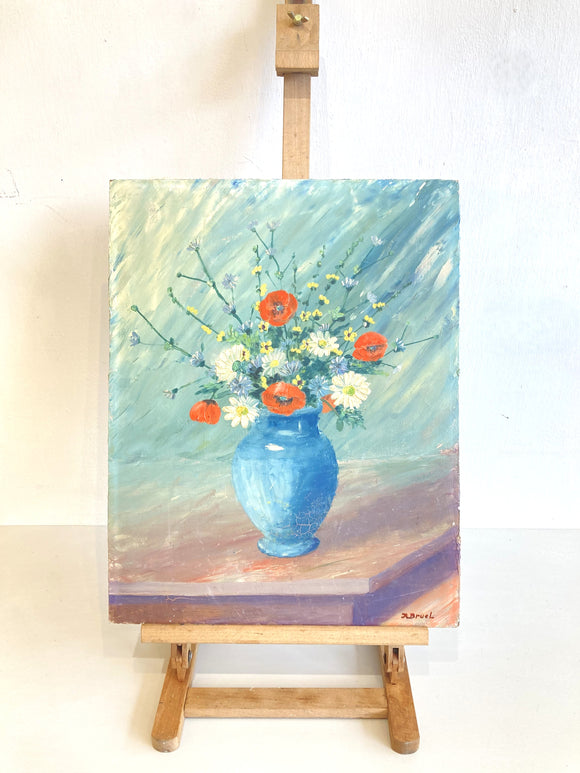 Floral oil on board